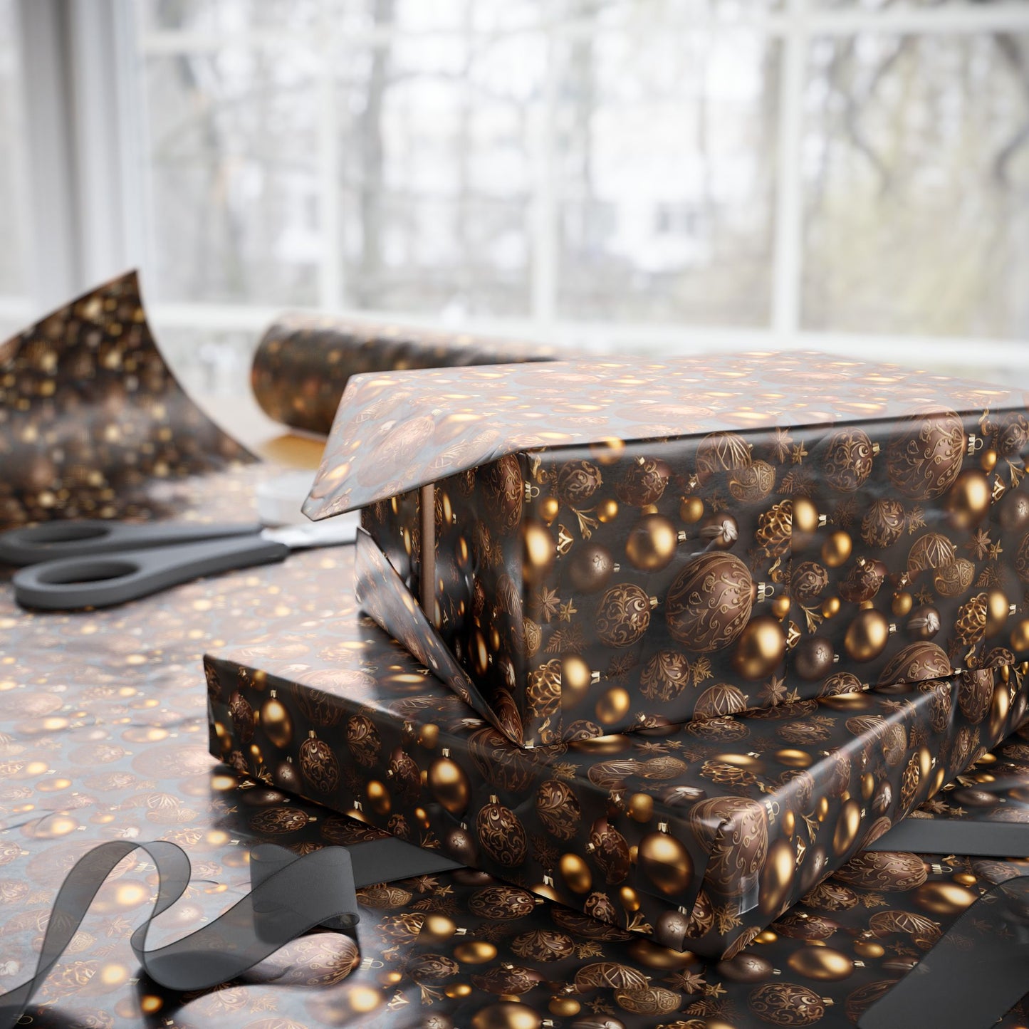 Brown and Gold Wrapping Papers