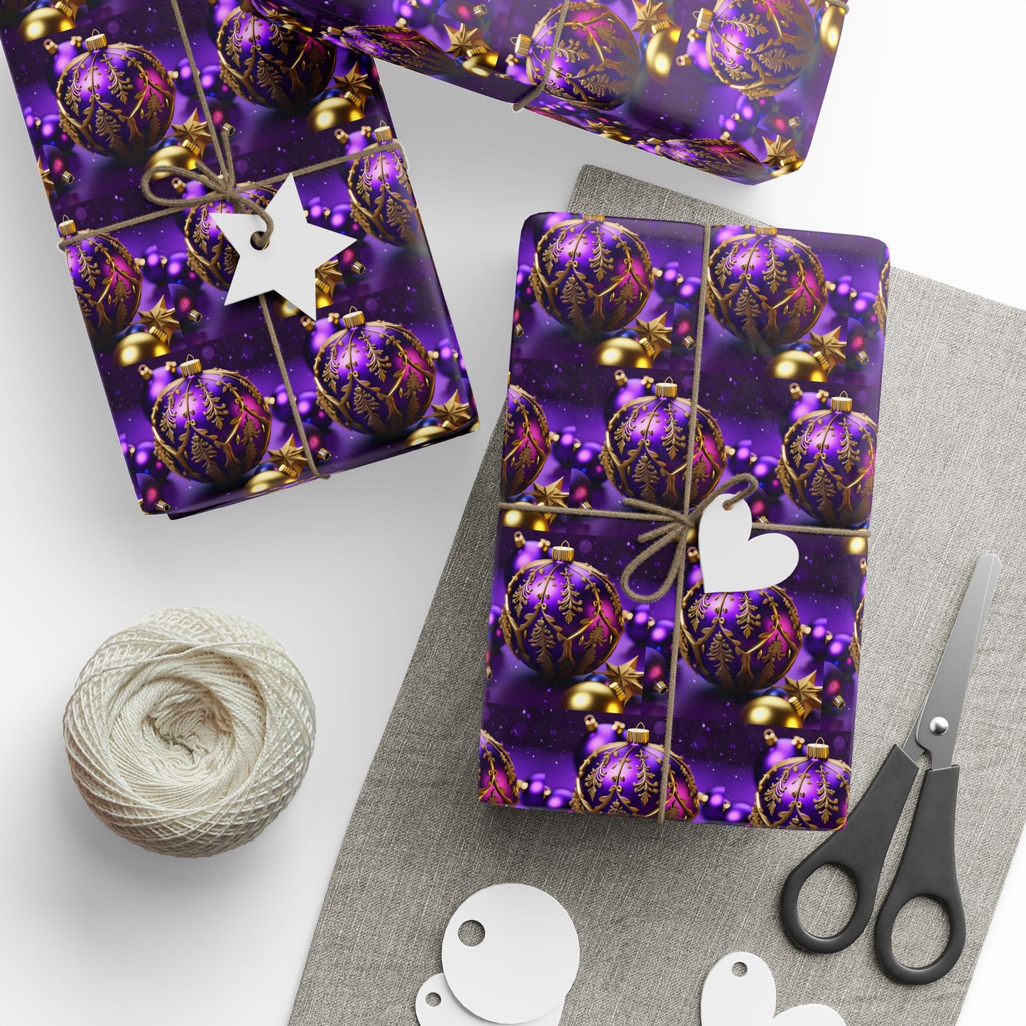 Purple and Gold Wrapping Papers