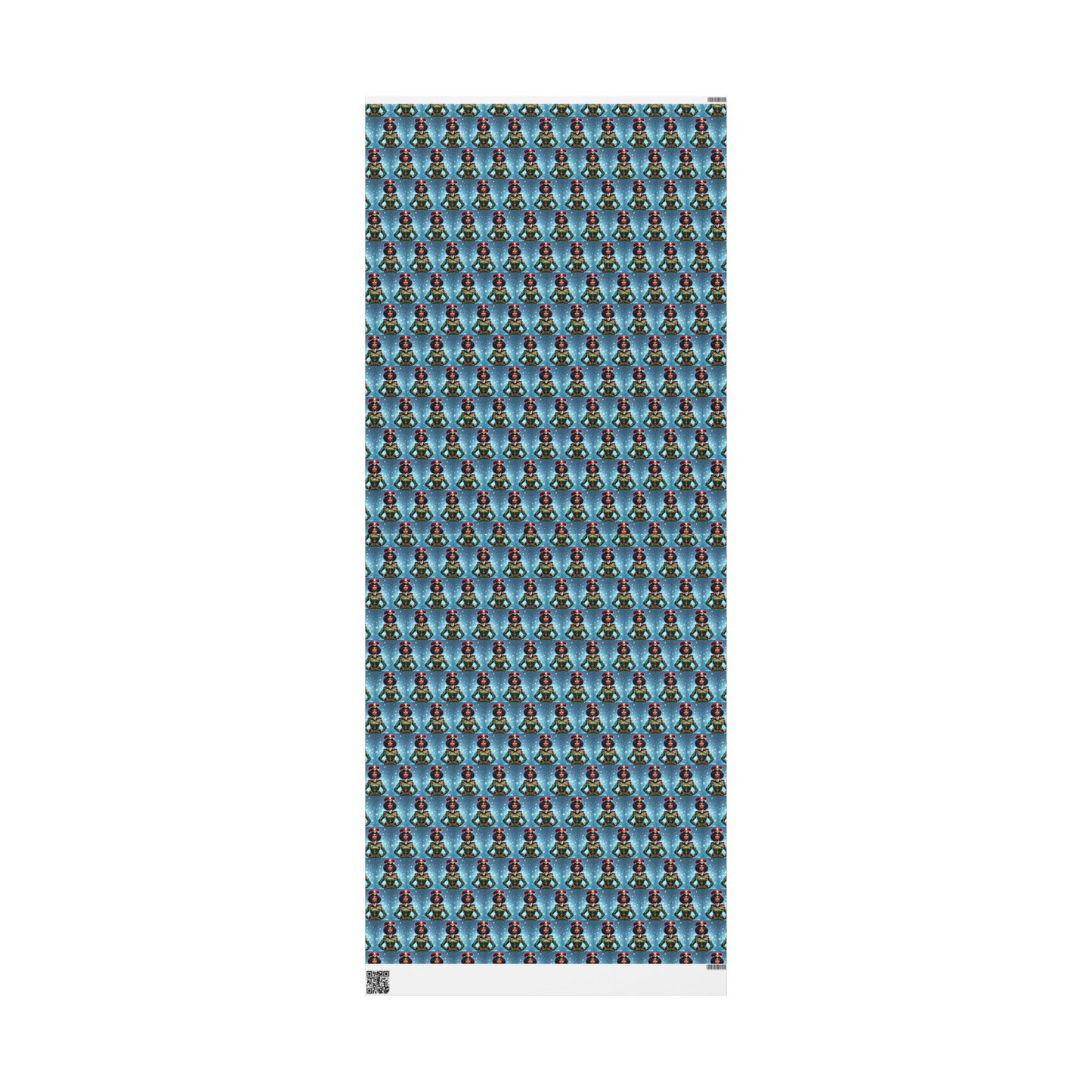 Military Woman Wrapping Papers