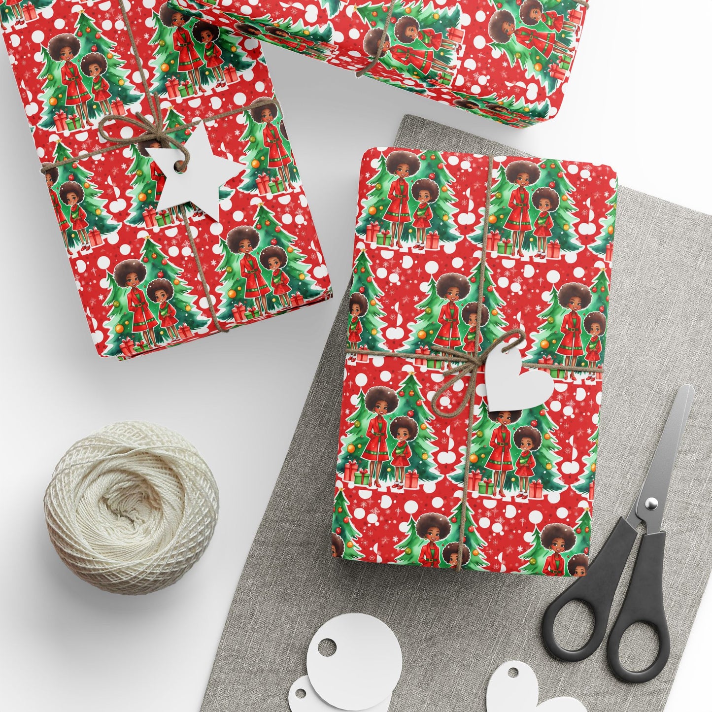 Girls and Woman Wrapping Papers