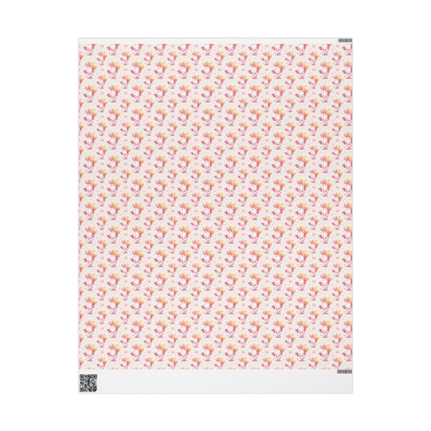 Pink Elephant Baby Shower Wrapping Papers