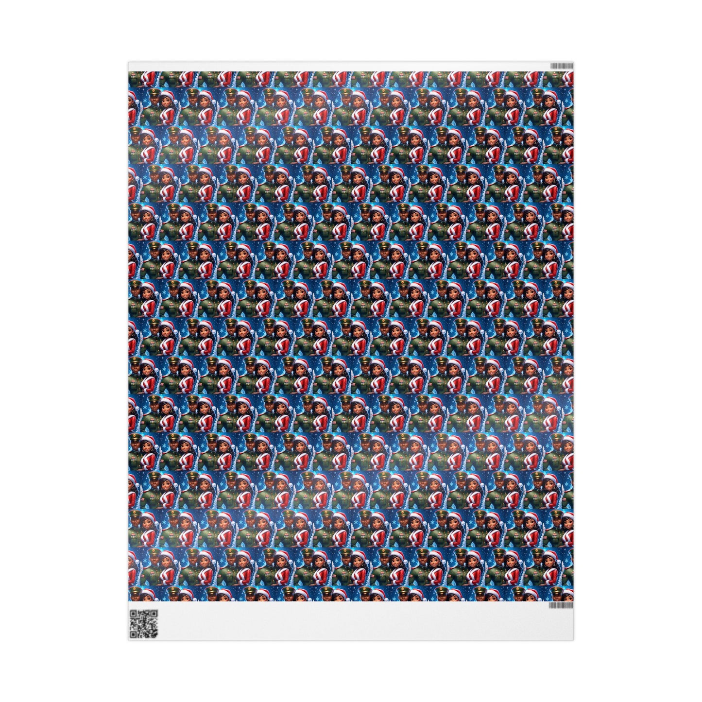 Military Man and Woman Wrapping Papers