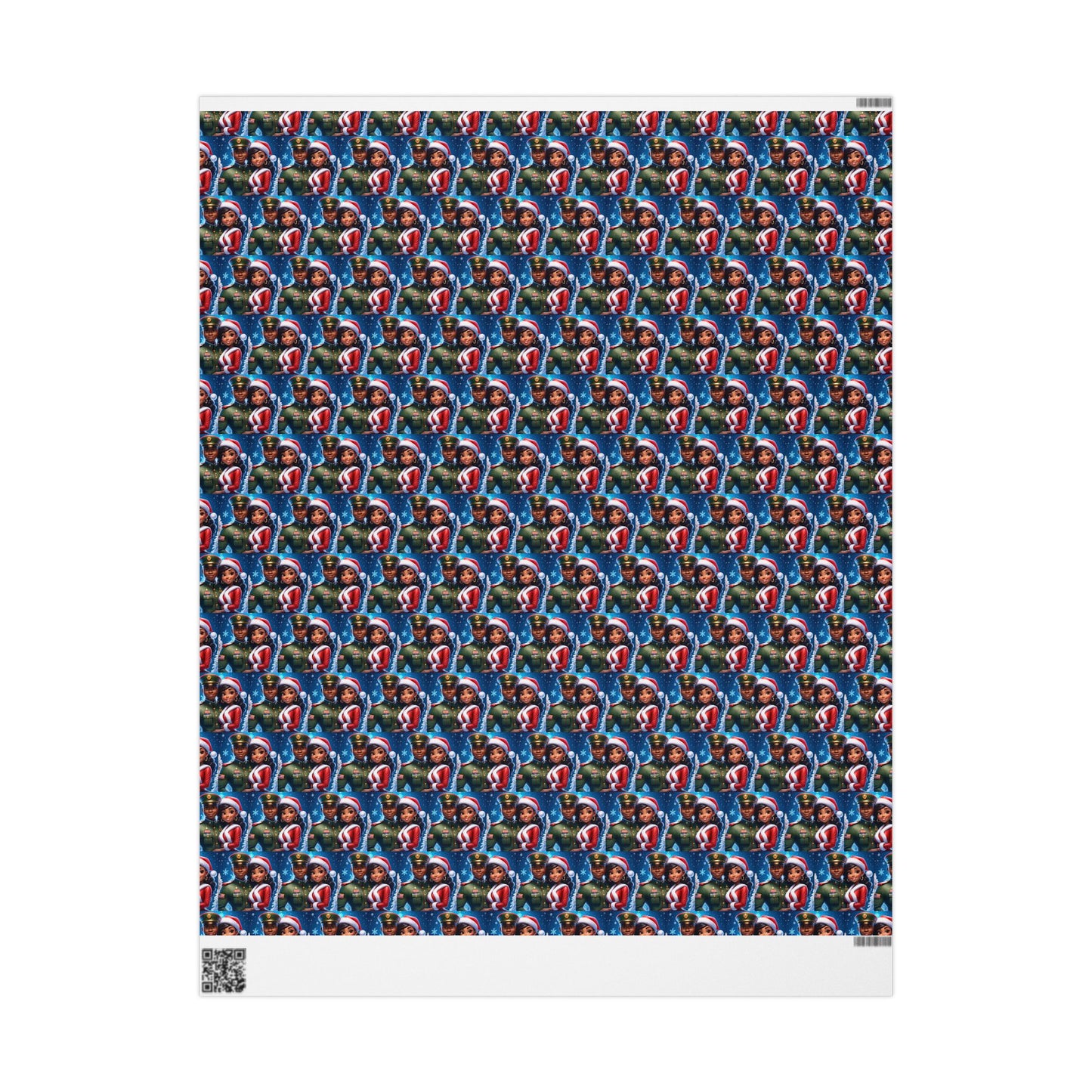 Military Man and Woman Wrapping Papers