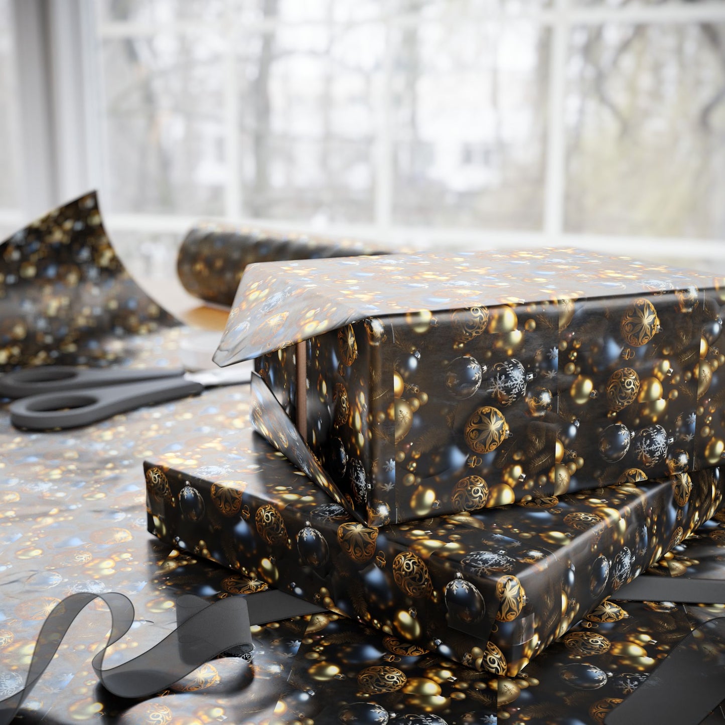 Black and Gold Wrapping Papers