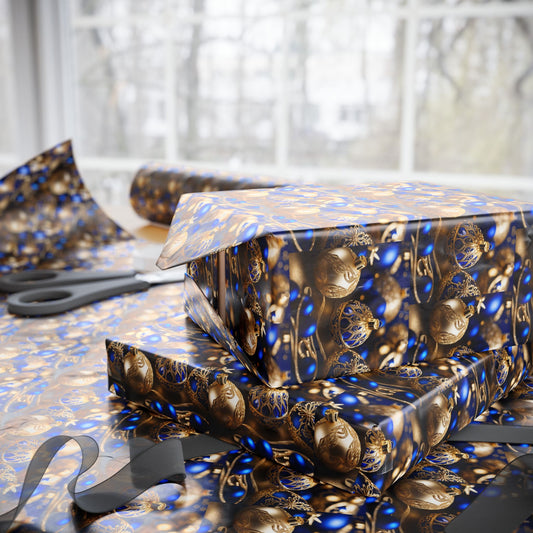 Blue and Gold Wrapping Papers