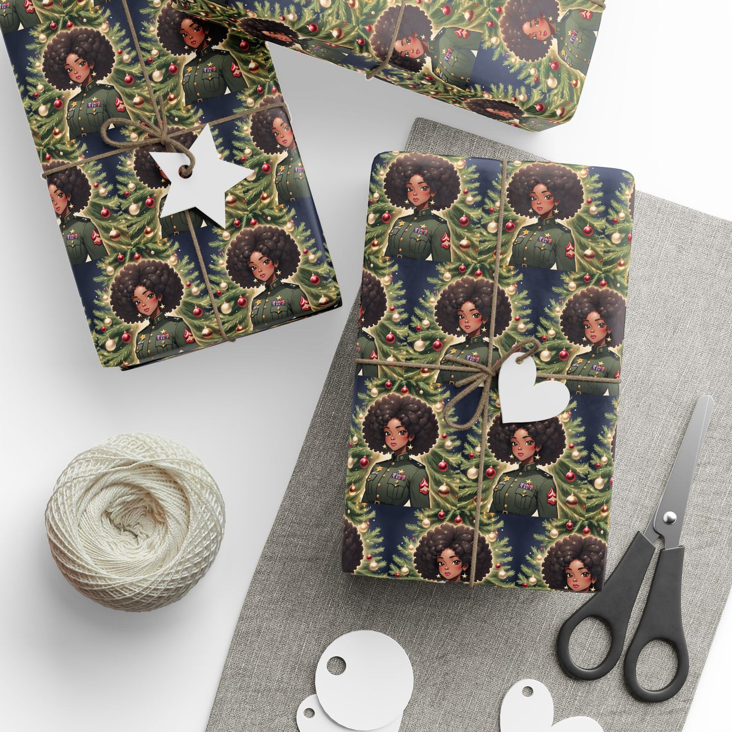 Military Woman 2 Wrapping Papers