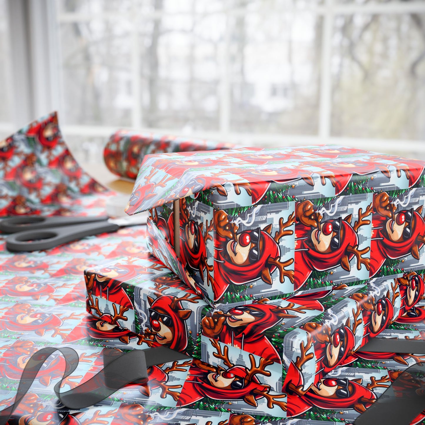 Adult Rudolph Wrapping Papers