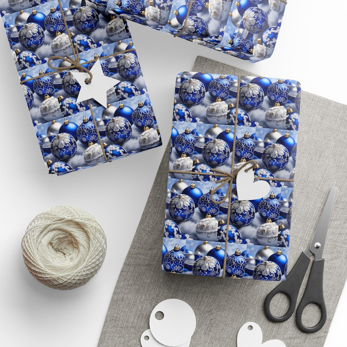 Blue and White Wrapping Papers