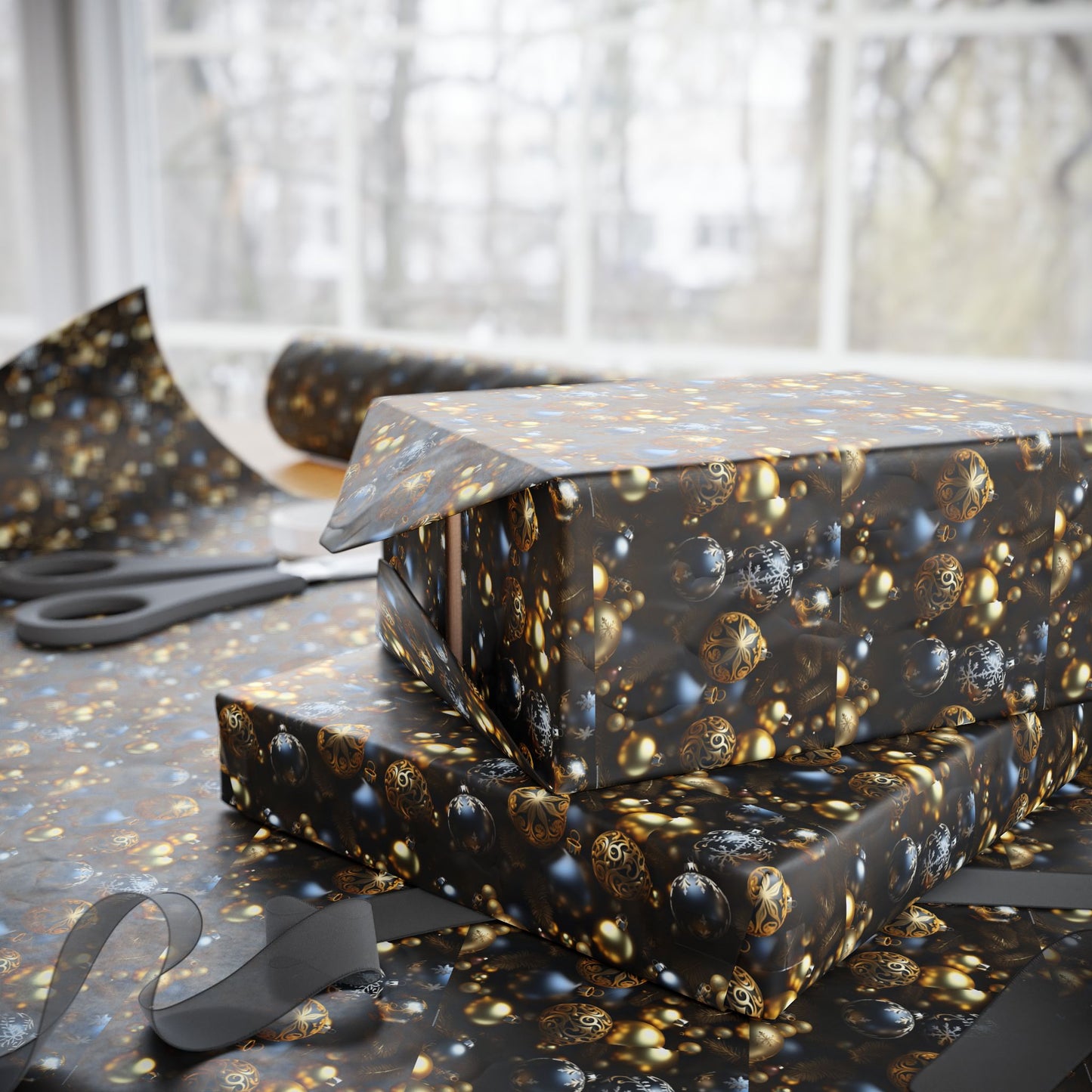 Black and Gold Wrapping Papers