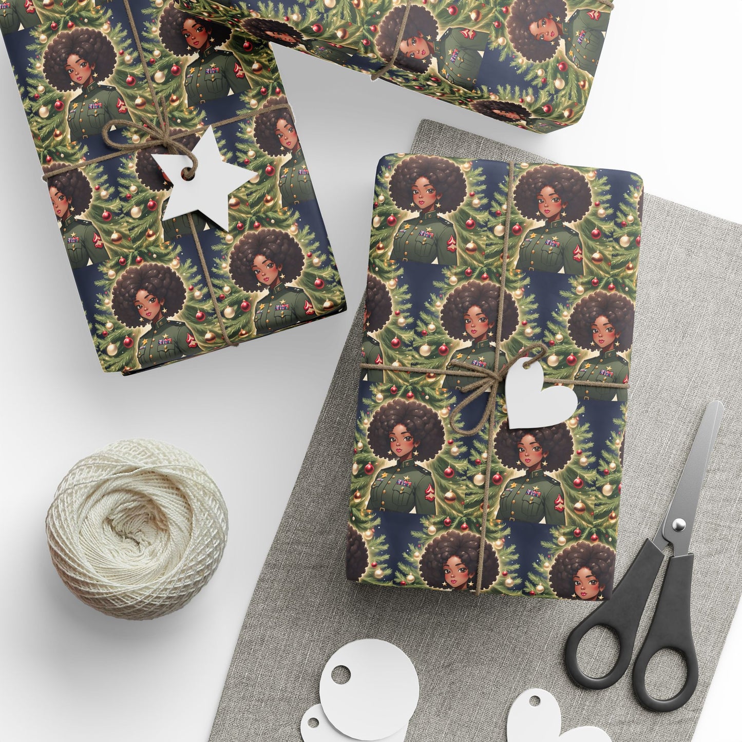 Military Woman 2 Wrapping Papers