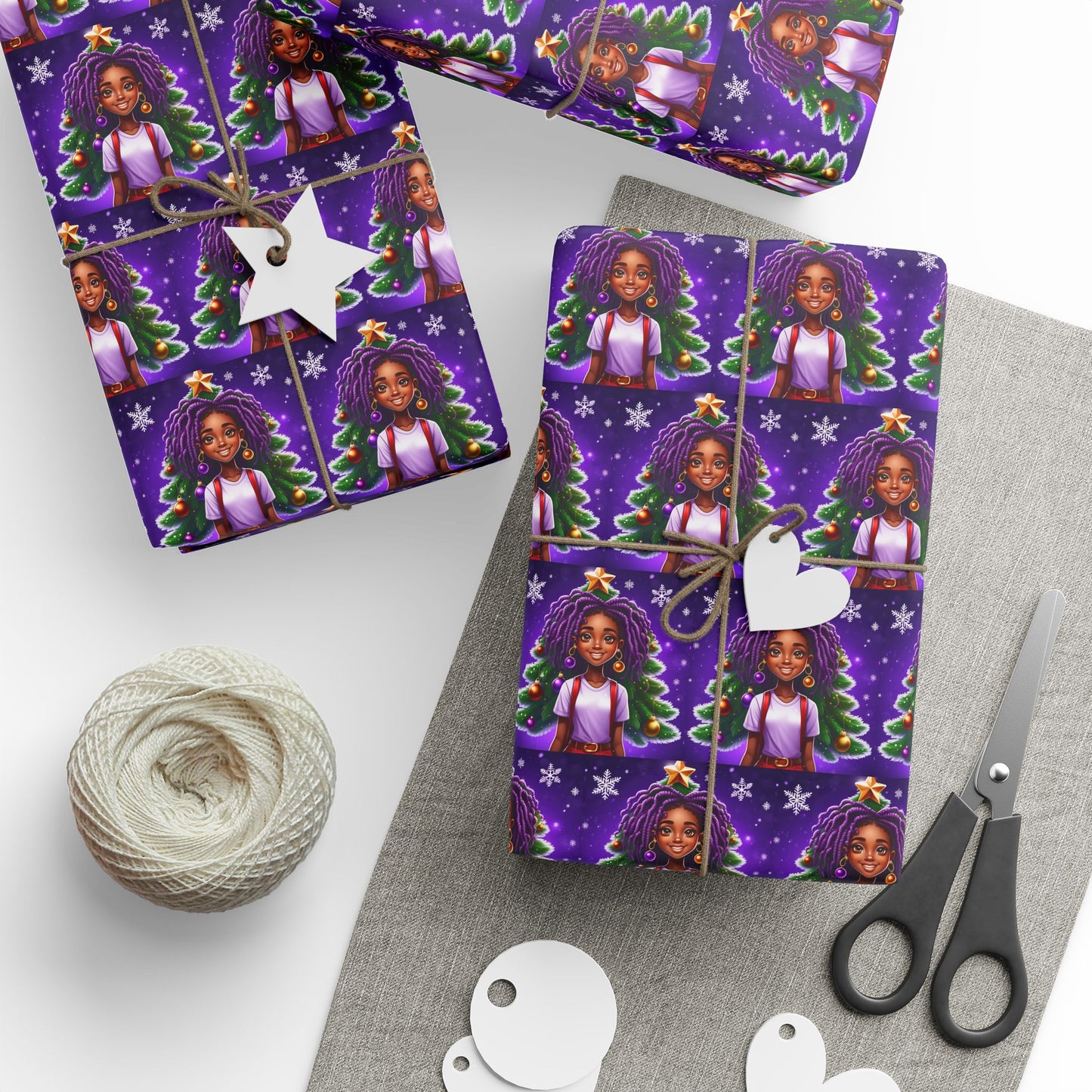 Girl with locs Wrapping Papers