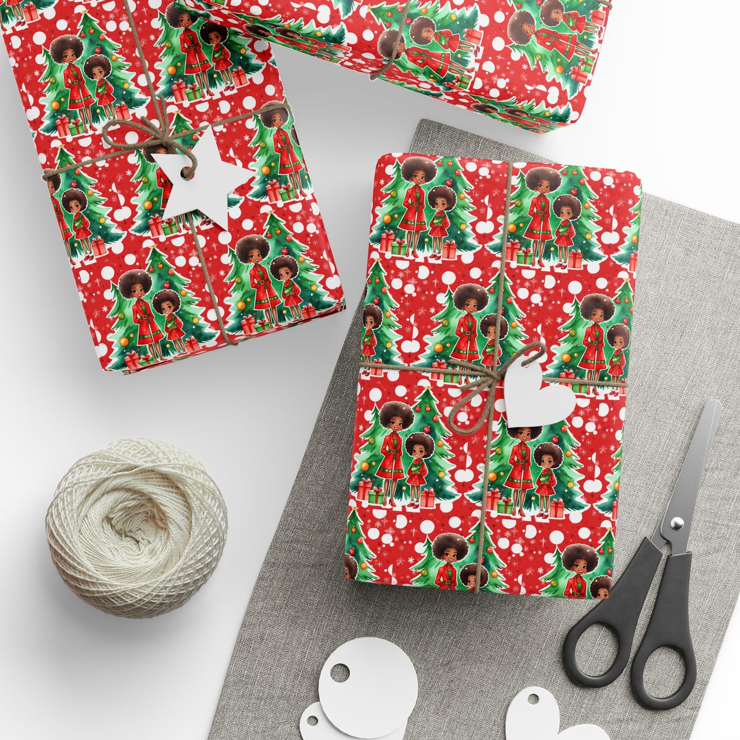 Girls and Woman Wrapping Papers