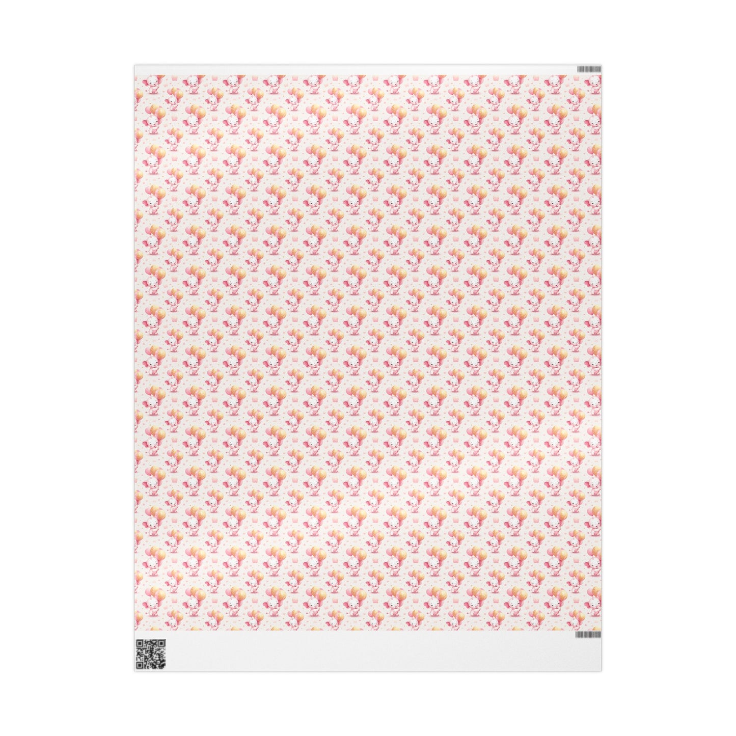 Pink Elephant Baby Shower Wrapping Papers