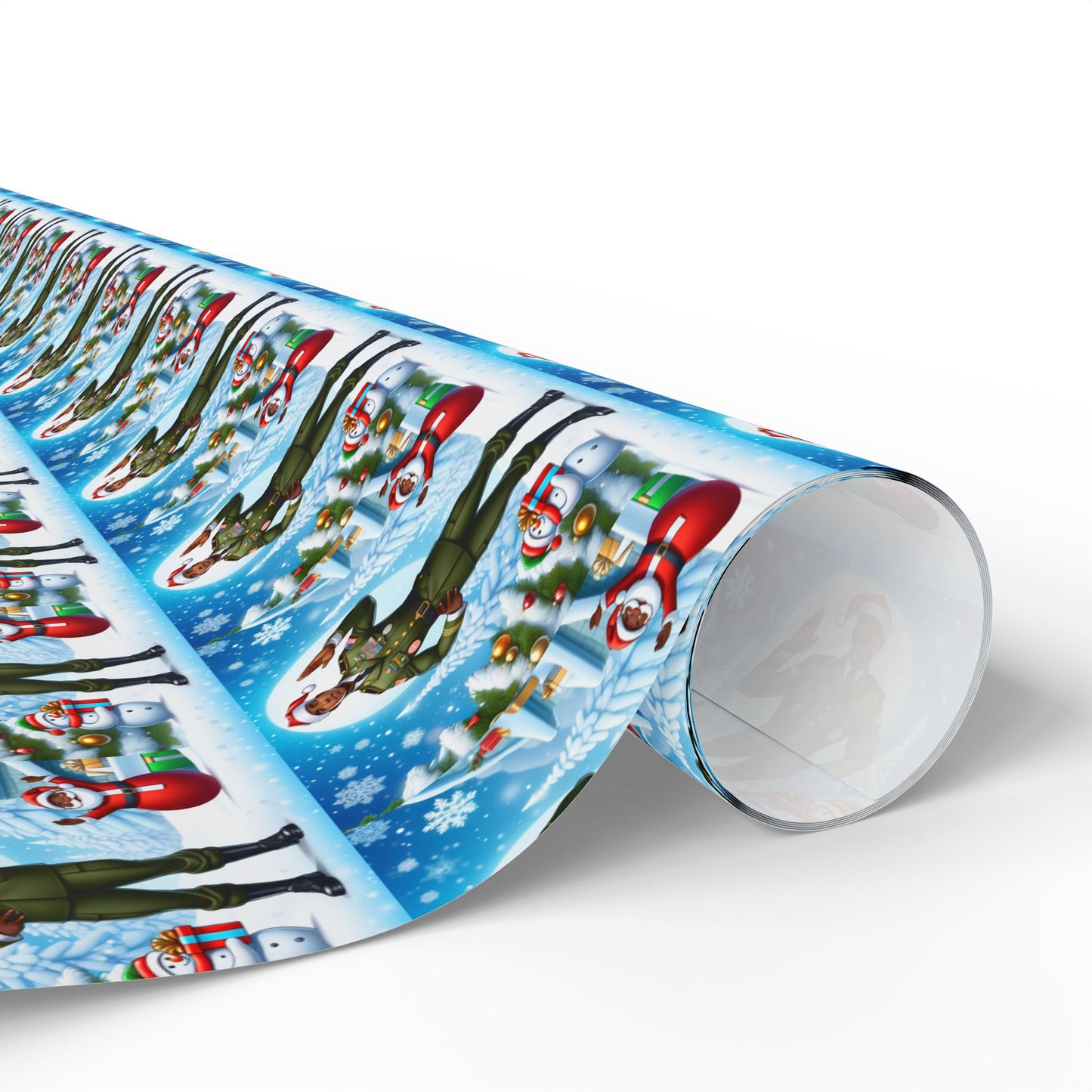 Military Man Wrapping Papers