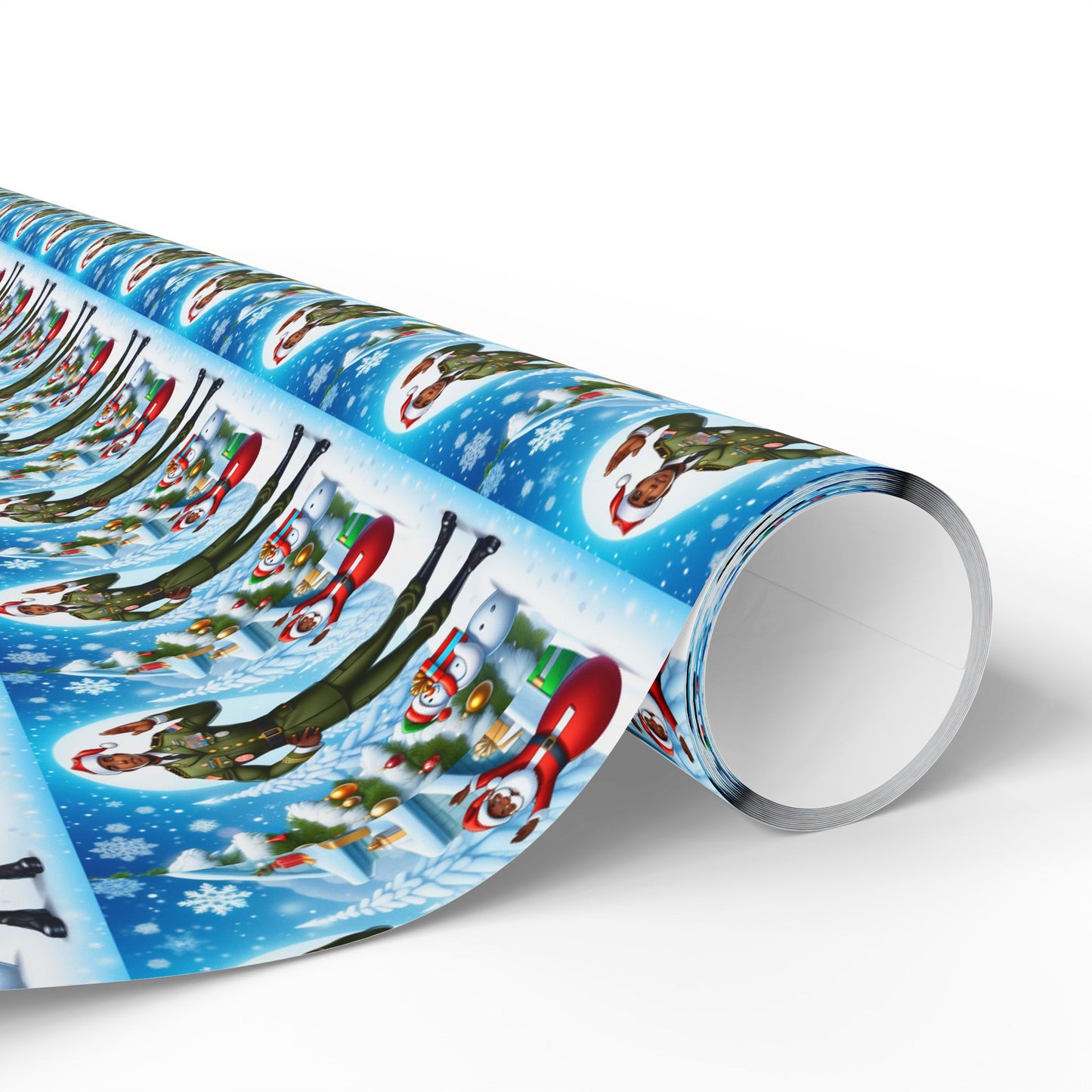 Military Man Wrapping Papers