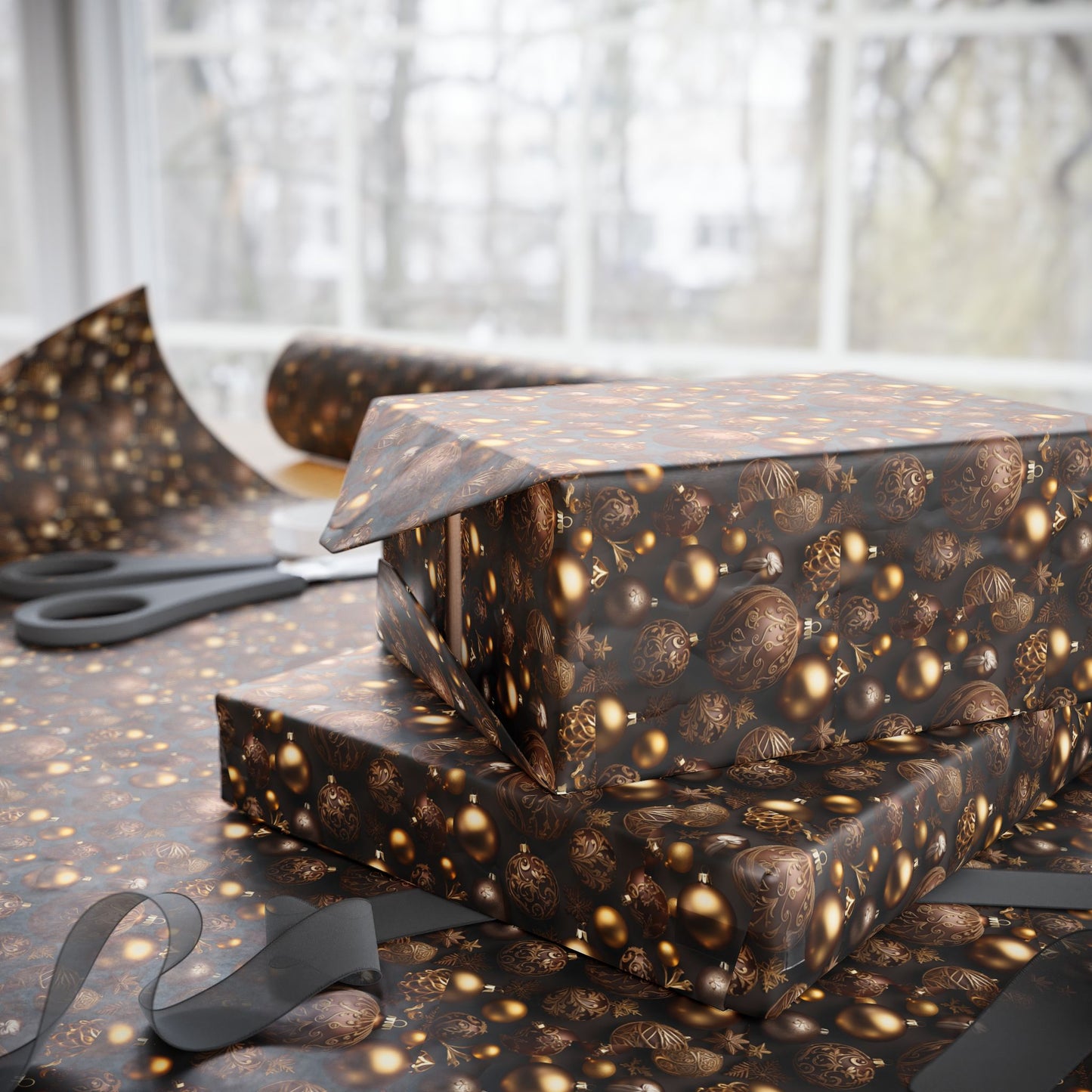 Brown and Gold Wrapping Papers