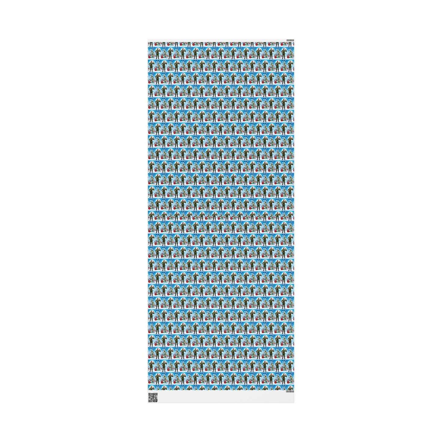 Military Man Wrapping Papers