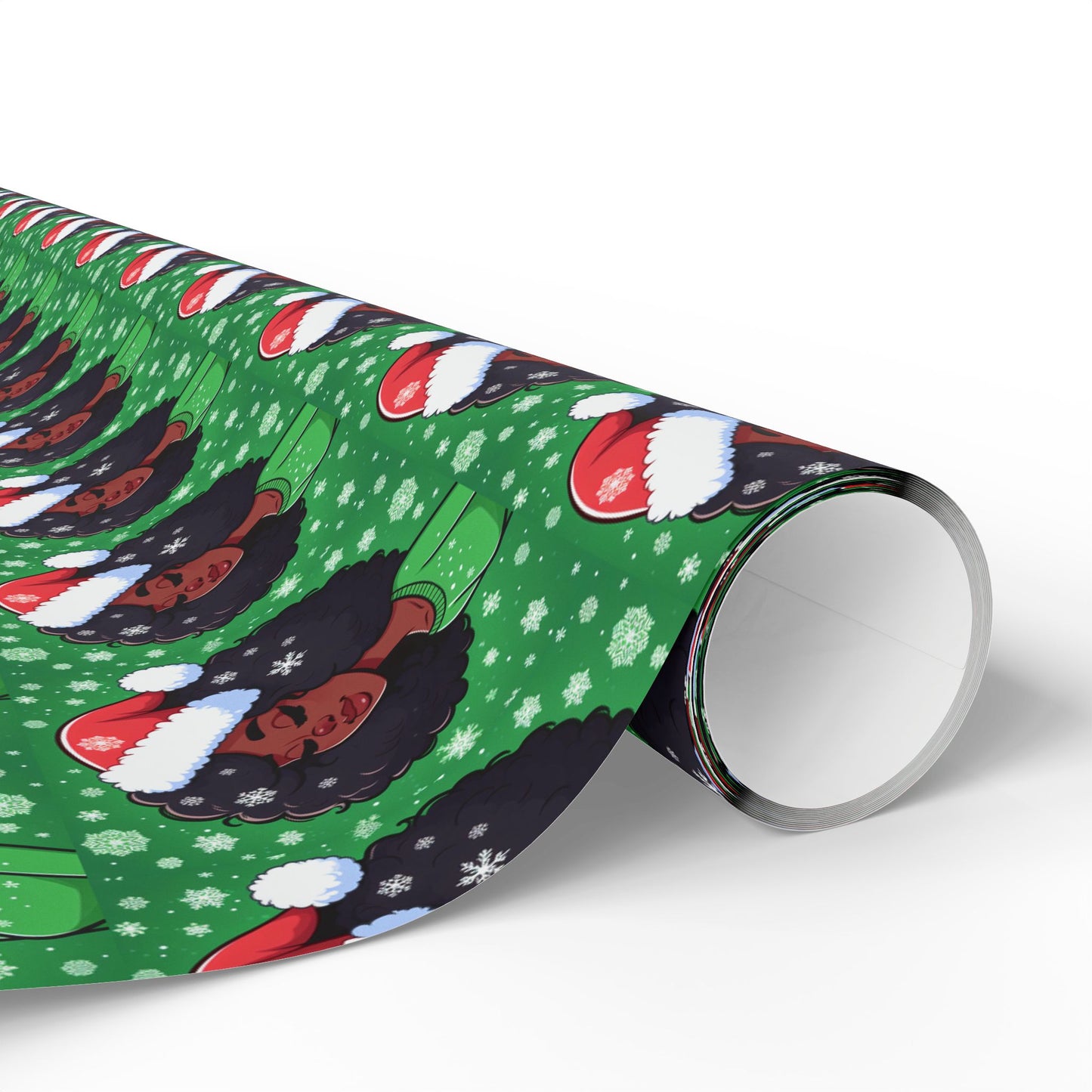 Woman Wrapping Papers