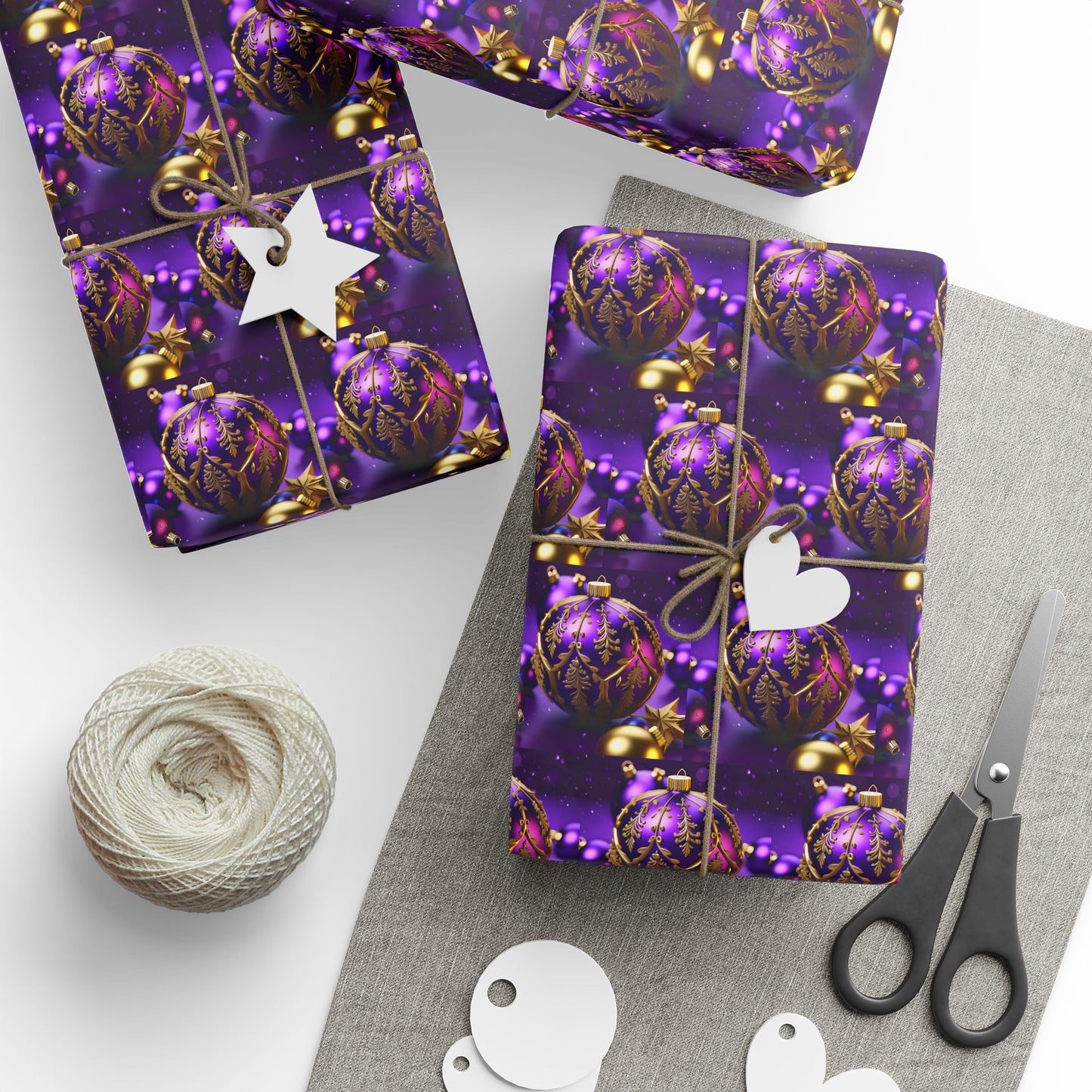 Purple and Gold Wrapping Papers